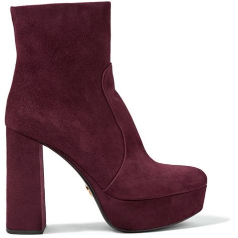 prada platform boots|prada suede platform boots.